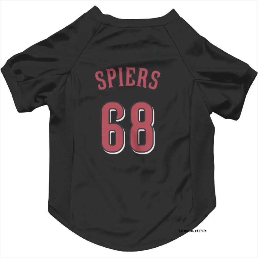 Cincinnati Reds Carson Spiers Black Pet Jersey for Dog & Cat