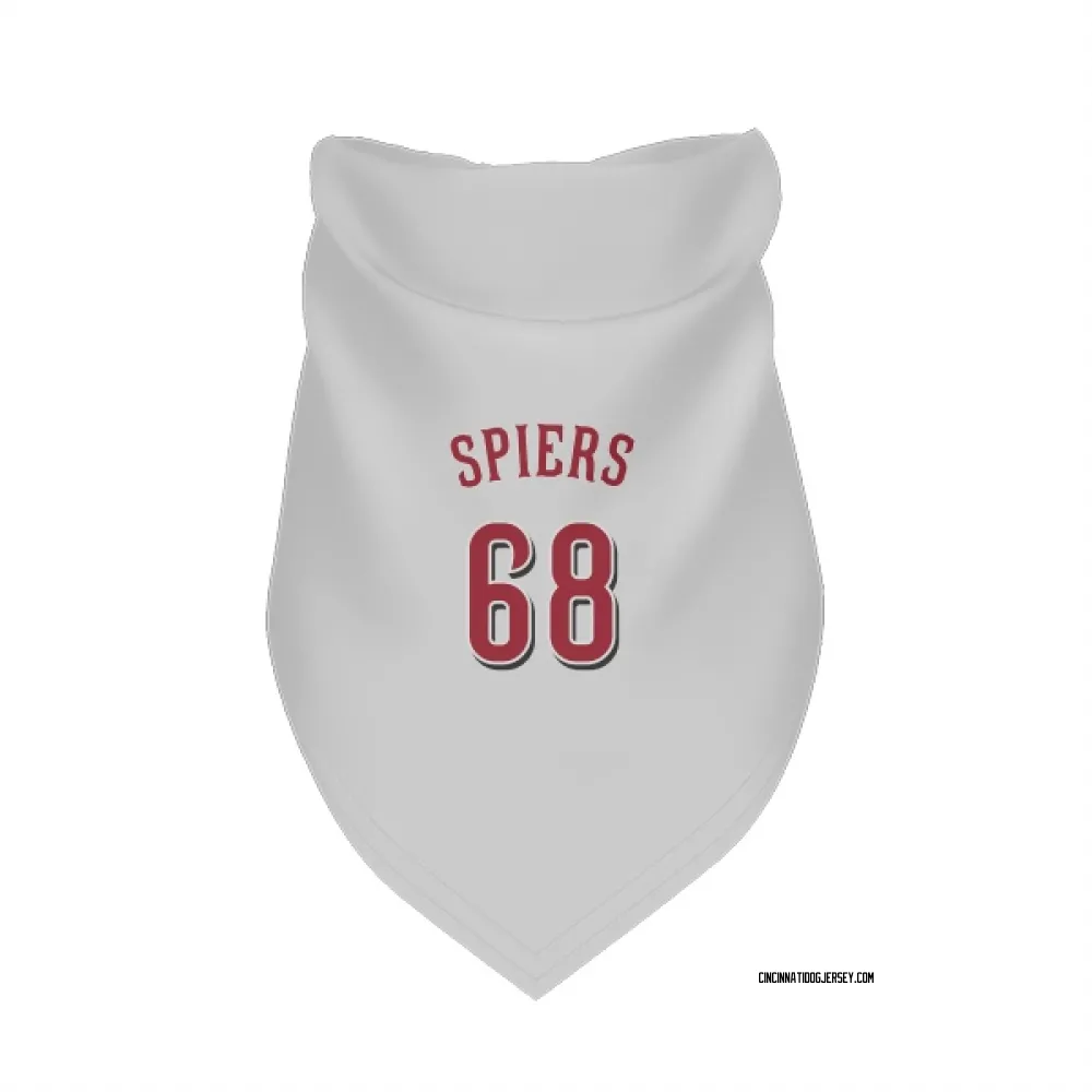 Cincinnati Reds Carson Spiers White Pet Bandana for Dog & Cat