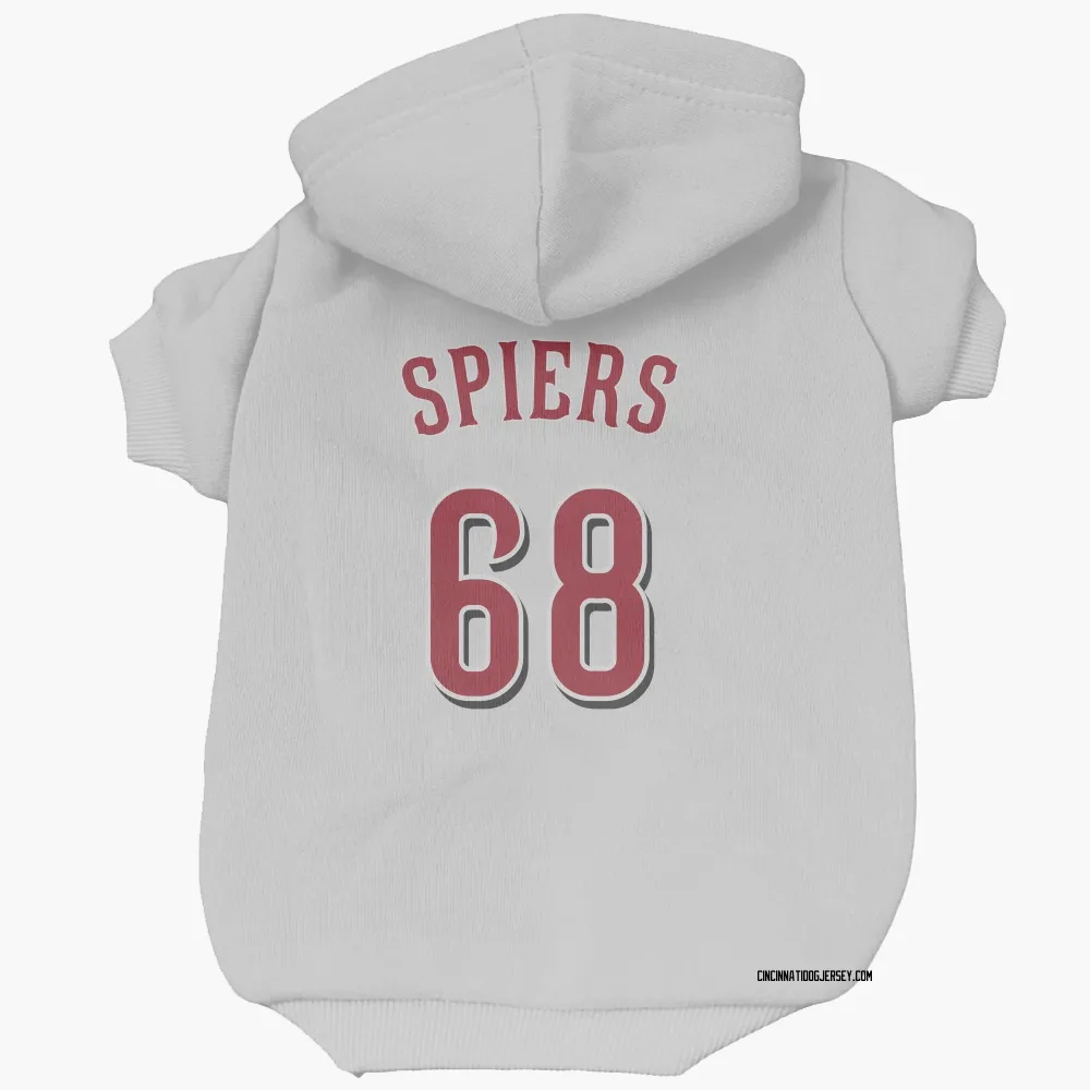 Cincinnati Reds Carson Spiers White Pet Hoodie for Dog & Cat