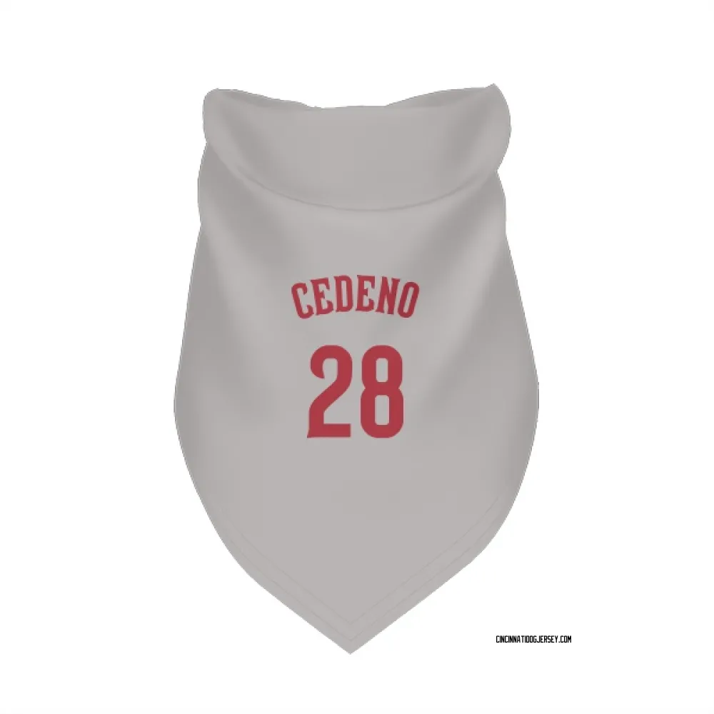 Cincinnati Reds Cesar Cedeno Gray Pet Bandana for Dog & Cat
