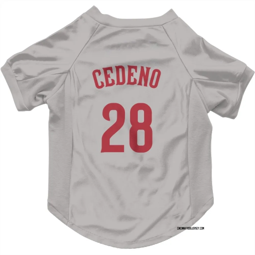 Cincinnati Reds Cesar Cedeno Gray Pet Jersey for Dog & Cat