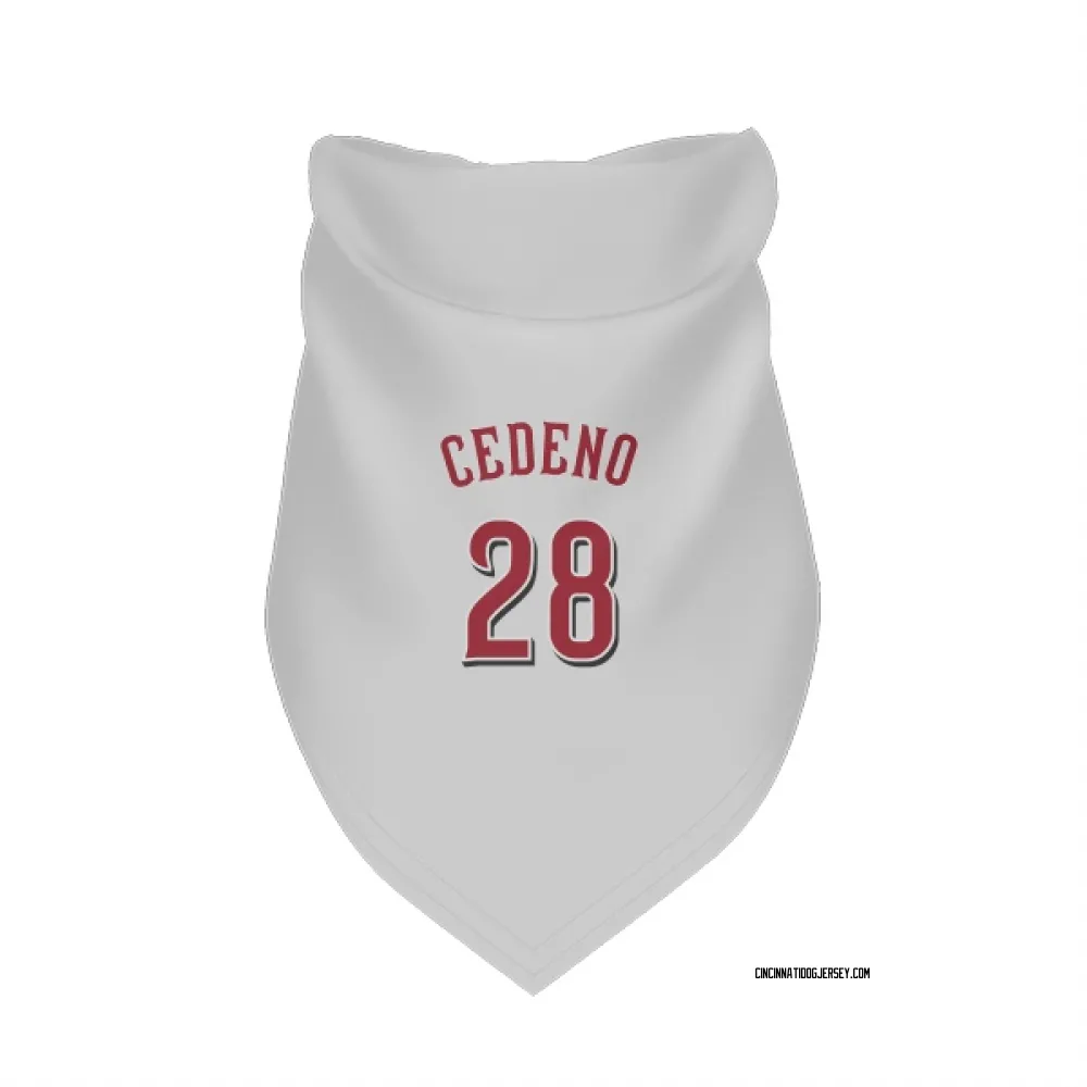 Cincinnati Reds Cesar Cedeno White Pet Bandana for Dog & Cat