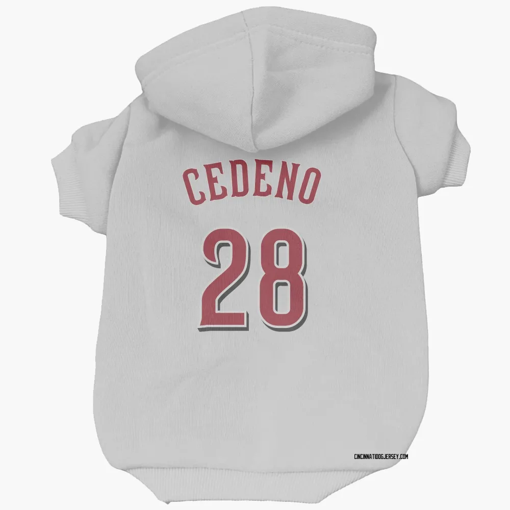 Cincinnati Reds Cesar Cedeno White Pet Hoodie for Dog & Cat