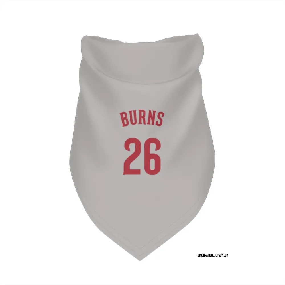 Cincinnati Reds Chase Burns Gray Pet Bandana for Dog & Cat