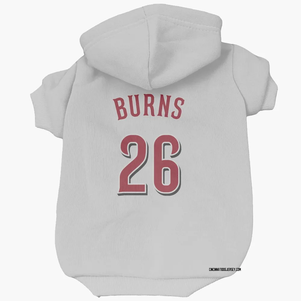 Cincinnati Reds Chase Burns White Pet Hoodie for Dog & Cat
