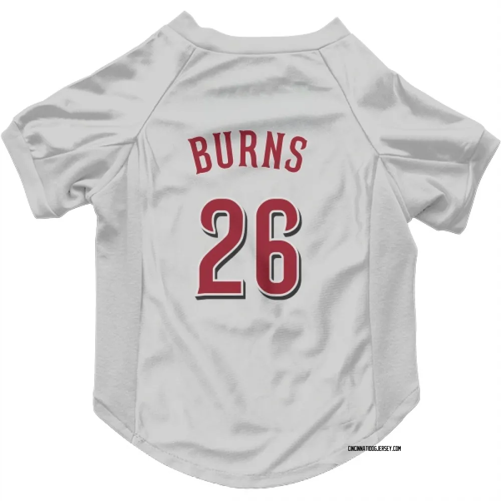 Cincinnati Reds Chase Burns White Pet Jersey for Dog & Cat