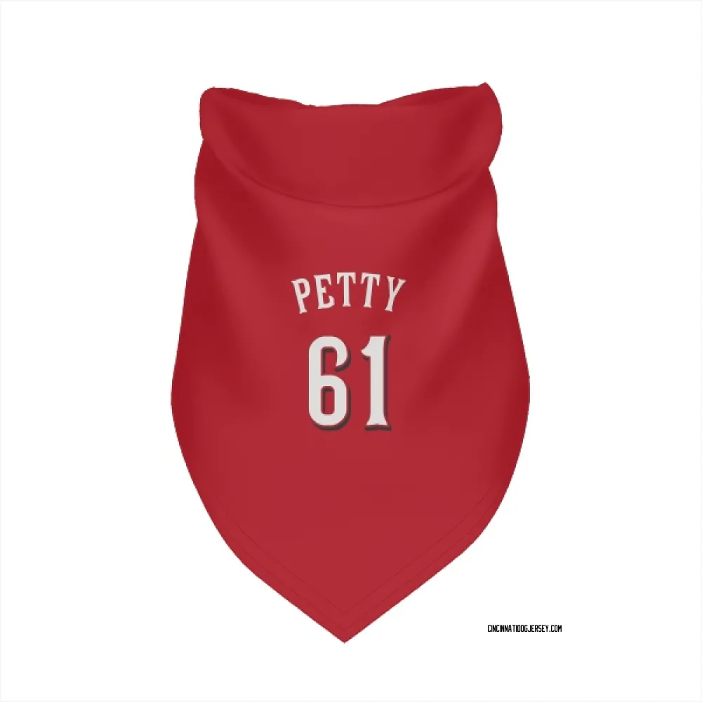 Cincinnati Reds Chase Petty Scarlet Pet Bandana for Dog & Cat