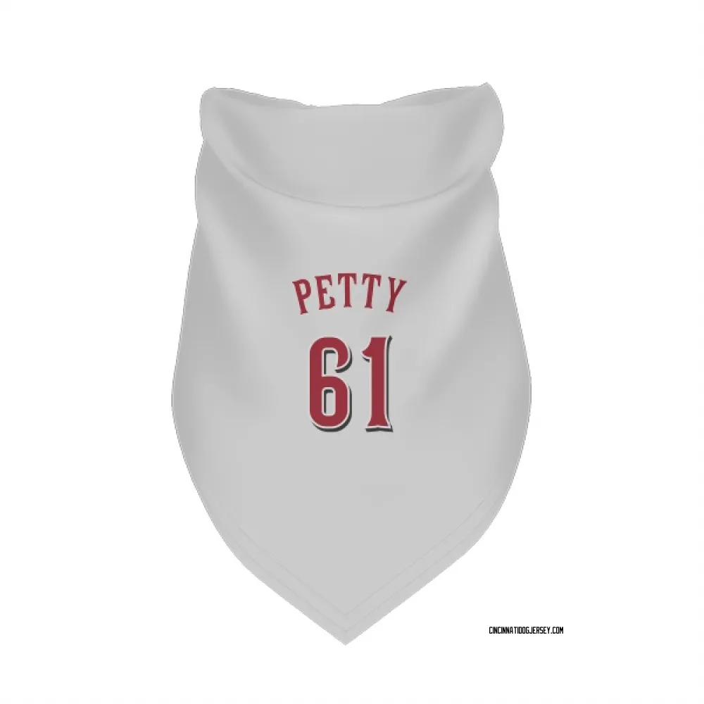 Cincinnati Reds Chase Petty White Pet Bandana for Dog & Cat