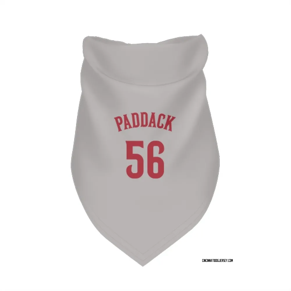 Cincinnati Reds Chris Paddack Gray Pet Bandana for Dog & Cat
