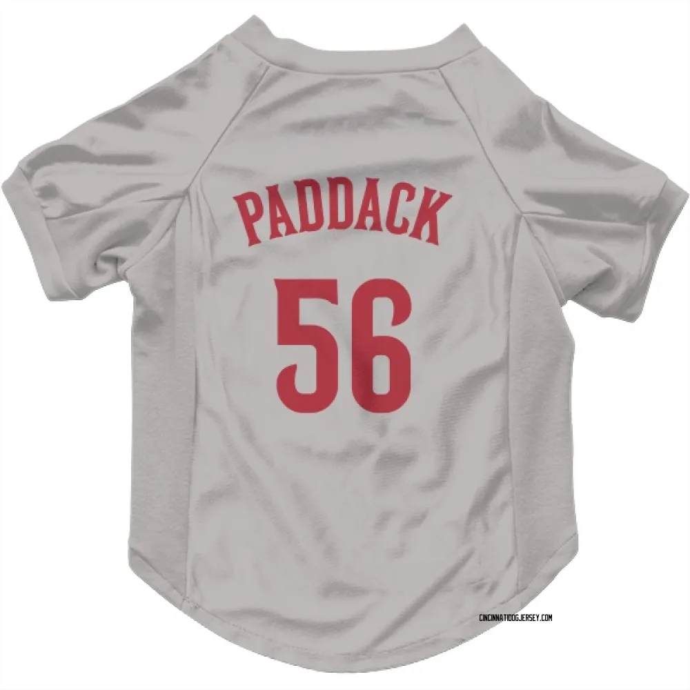 Cincinnati Reds Chris Paddack Gray Pet Jersey for Dog & Cat