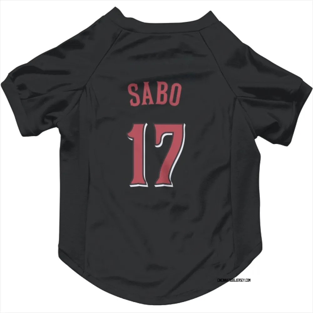 Cincinnati Reds Chris Sabo Black Pet Jersey for Dog & Cat