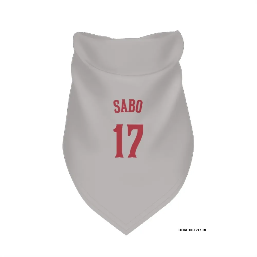 Cincinnati Reds Chris Sabo Gray Pet Bandana for Dog & Cat