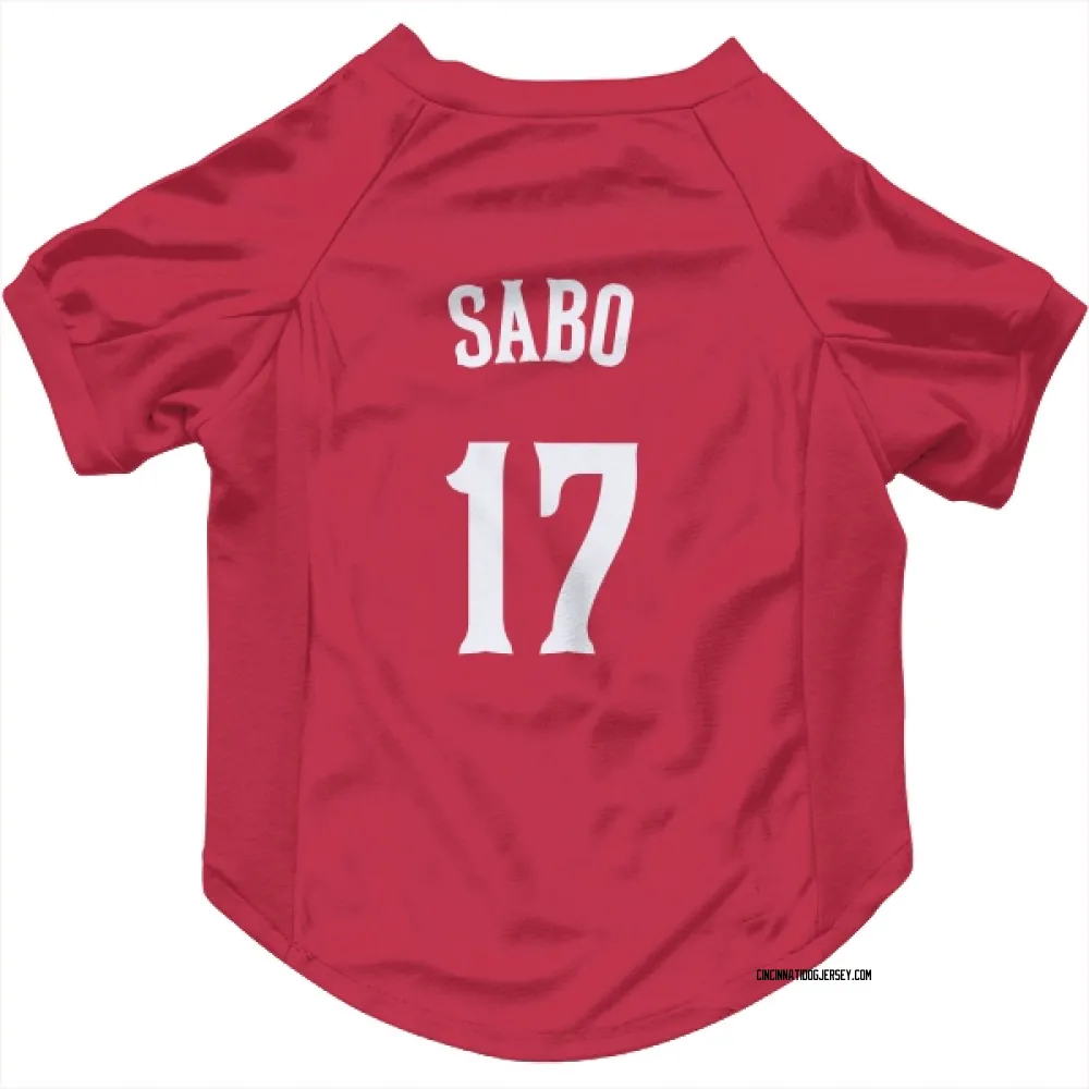 Cincinnati Reds Chris Sabo Red Pet Jersey for Dog & Cat