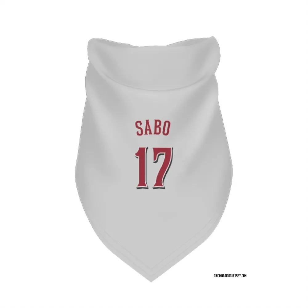Cincinnati Reds Chris Sabo White Pet Bandana for Dog & Cat
