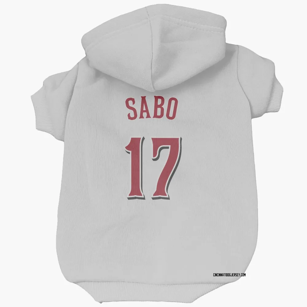 Cincinnati Reds Chris Sabo White Pet Hoodie for Dog & Cat