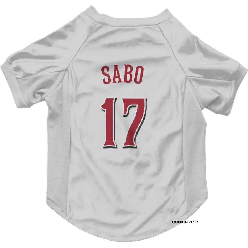 Cincinnati Reds Chris Sabo White Pet Jersey for Dog & Cat