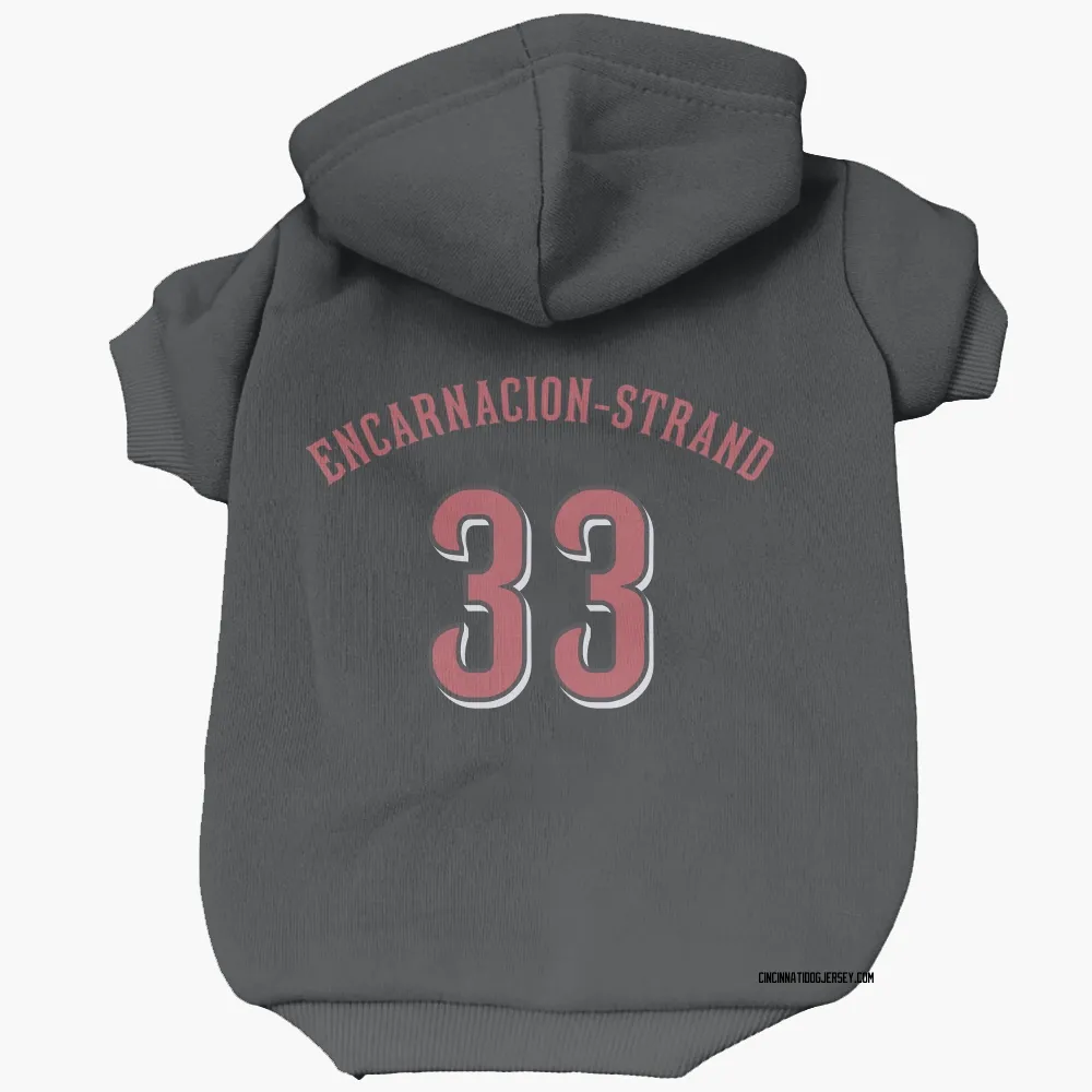 Cincinnati Reds Christian Encarnacion-Strand Black Pet Hoodie for Dog & Cat