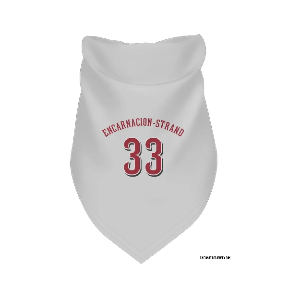 Cincinnati Reds Christian Encarnacion-Strand White Pet Bandana for Dog & Cat
