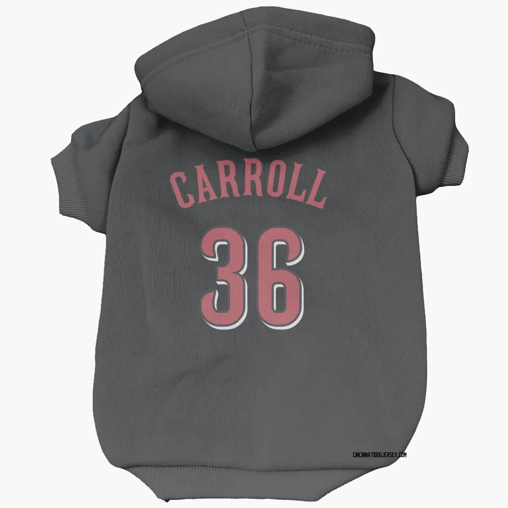 Cincinnati Reds Clay Carroll Black Pet Hoodie for Dog & Cat