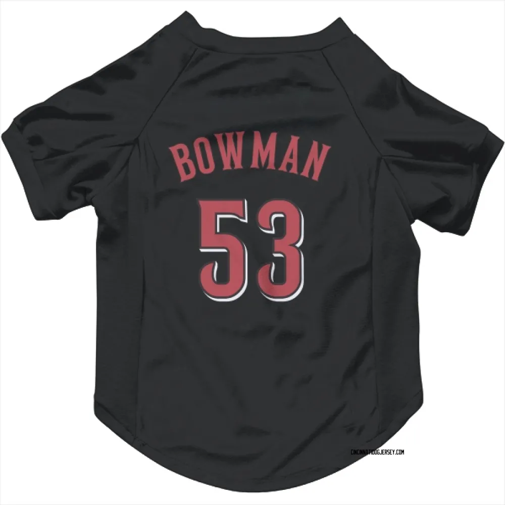 Cincinnati Reds Cooper Bowman Black Pet Jersey for Dog & Cat