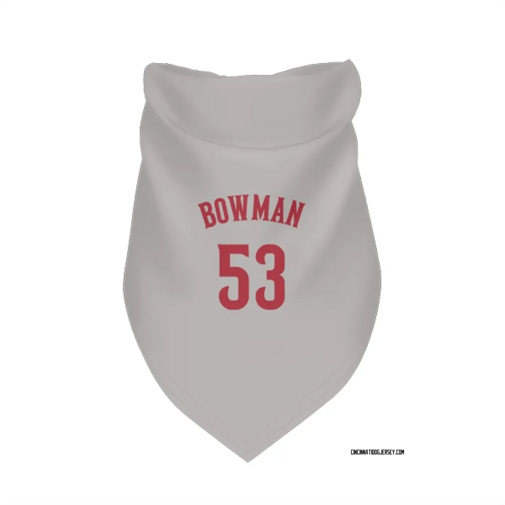 Cincinnati Reds Cooper Bowman Gray Pet Bandana for Dog & Cat