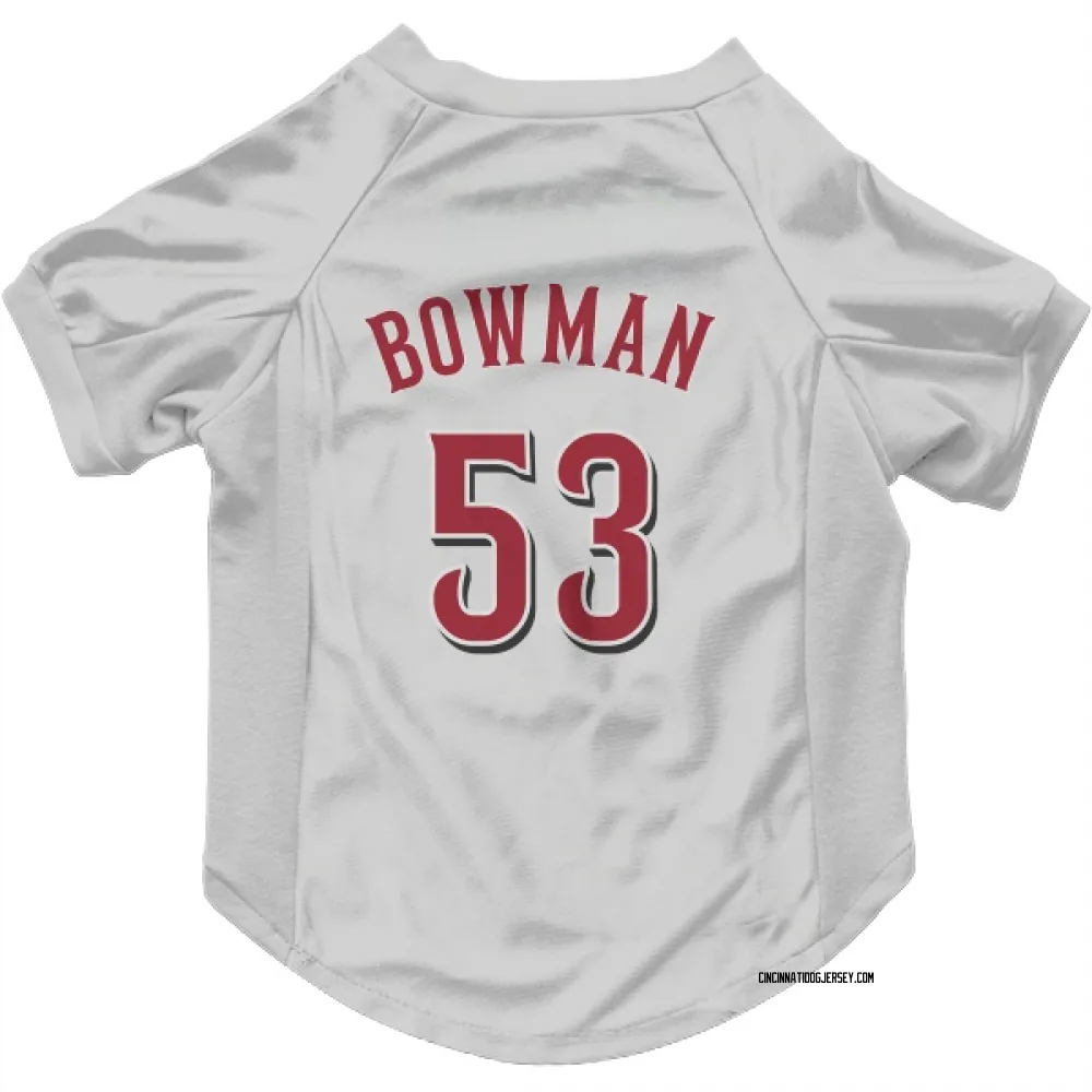 Cincinnati Reds Cooper Bowman White Pet Jersey for Dog & Cat