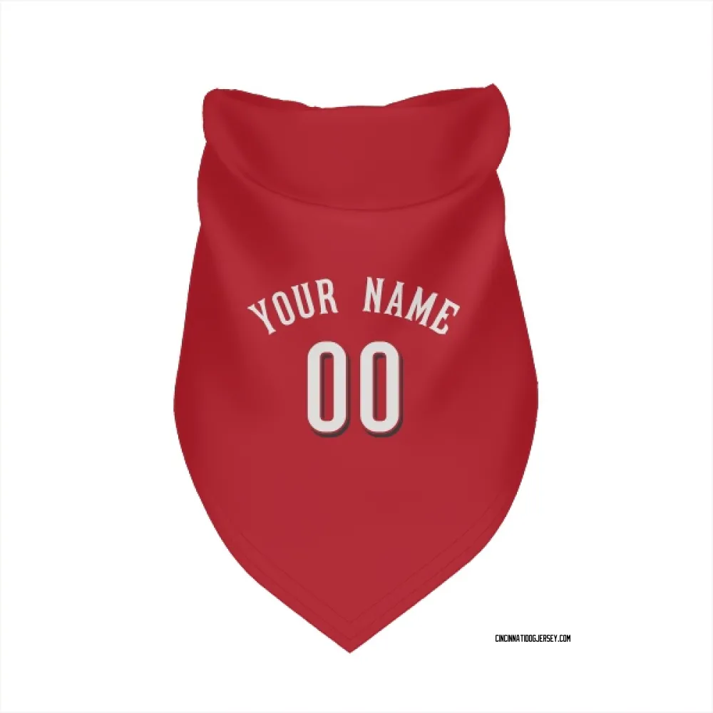 Cincinnati Reds Custom Scarlet Pet Bandana for Dog & Cat