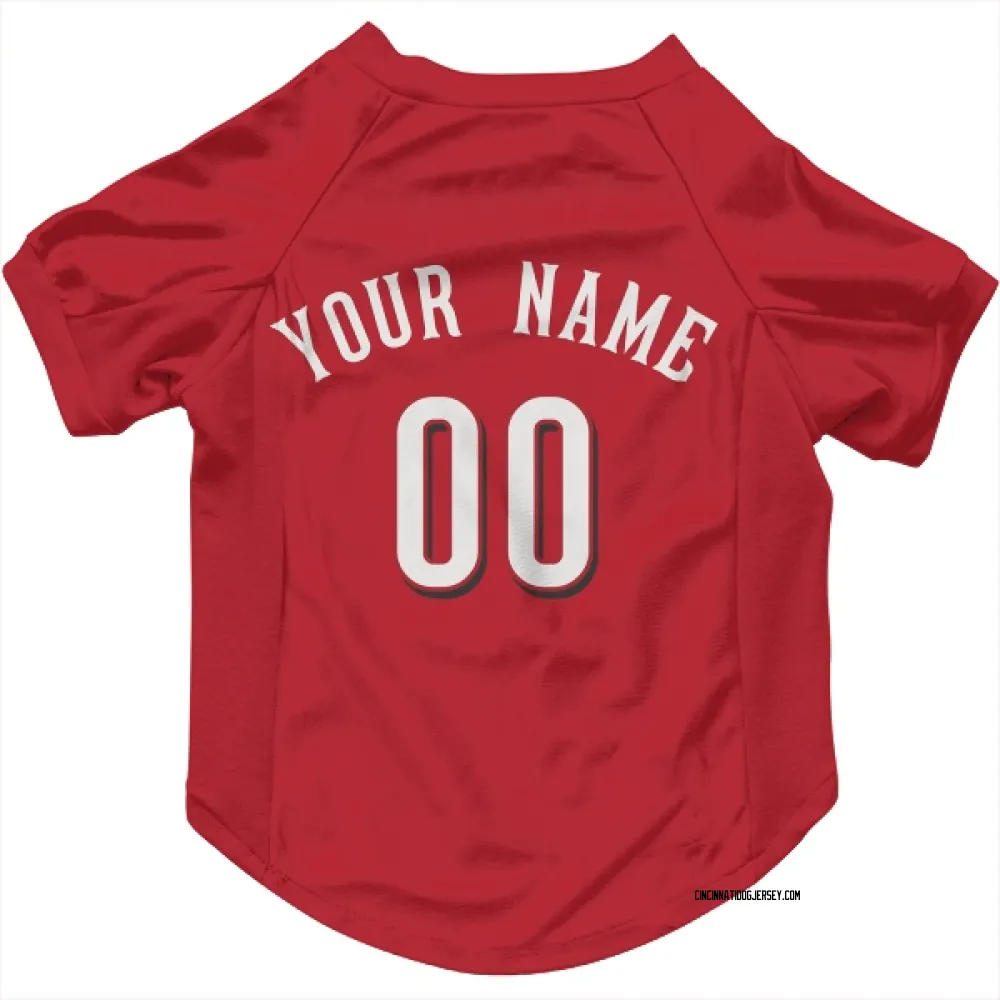 Cincinnati Reds Custom Scarlet Pet Jersey for Dog & Cat