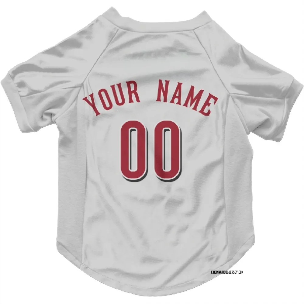 Cincinnati Reds Custom White Pet Jersey for Dog & Cat