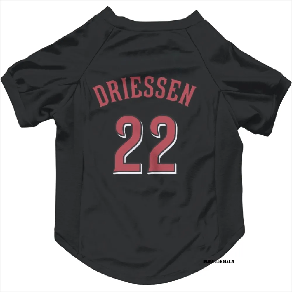 Cincinnati Reds Dan Driessen Black Pet Jersey for Dog & Cat