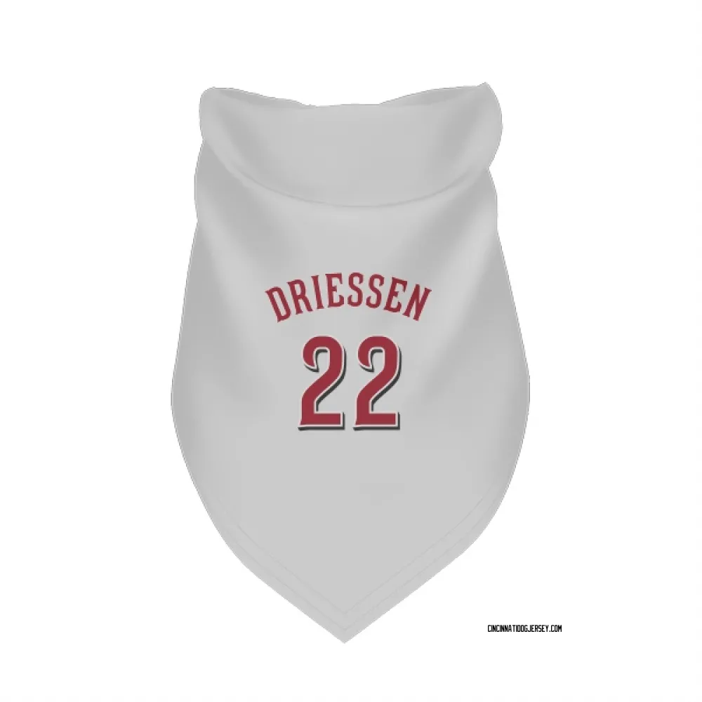 Cincinnati Reds Dan Driessen White Pet Bandana for Dog & Cat