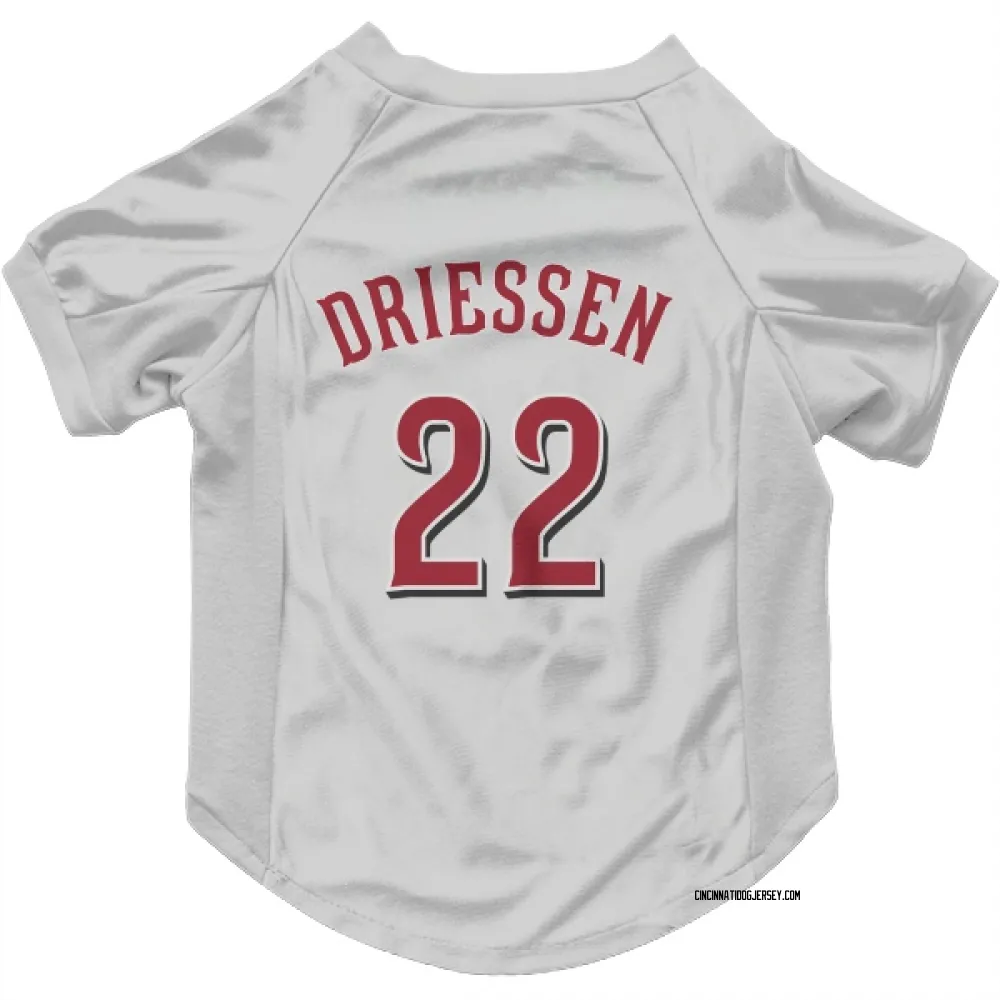 Cincinnati Reds Dan Driessen White Pet Jersey for Dog & Cat
