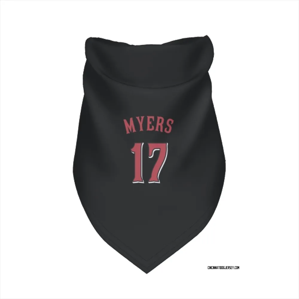 Cincinnati Reds Dane Myers Black Pet Bandana for Dog & Cat