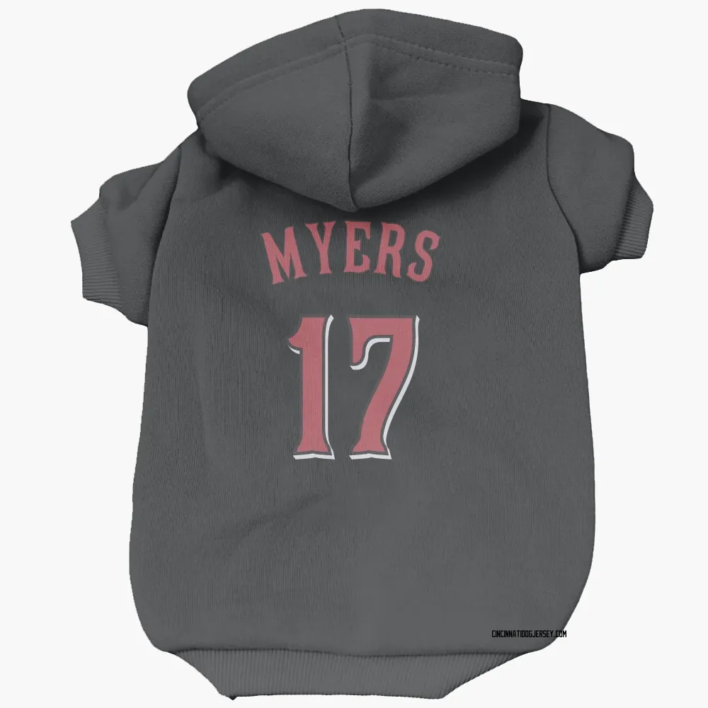 Cincinnati Reds Dane Myers Black Pet Hoodie for Dog & Cat