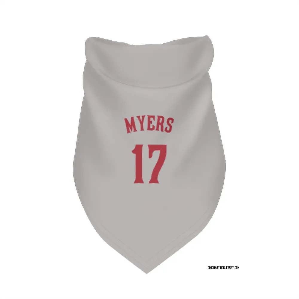 Cincinnati Reds Dane Myers Gray Pet Bandana for Dog & Cat