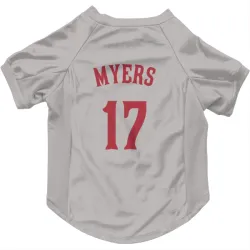Cincinnati Reds Dane Myers Gray Pet Jersey for Dog & Cat