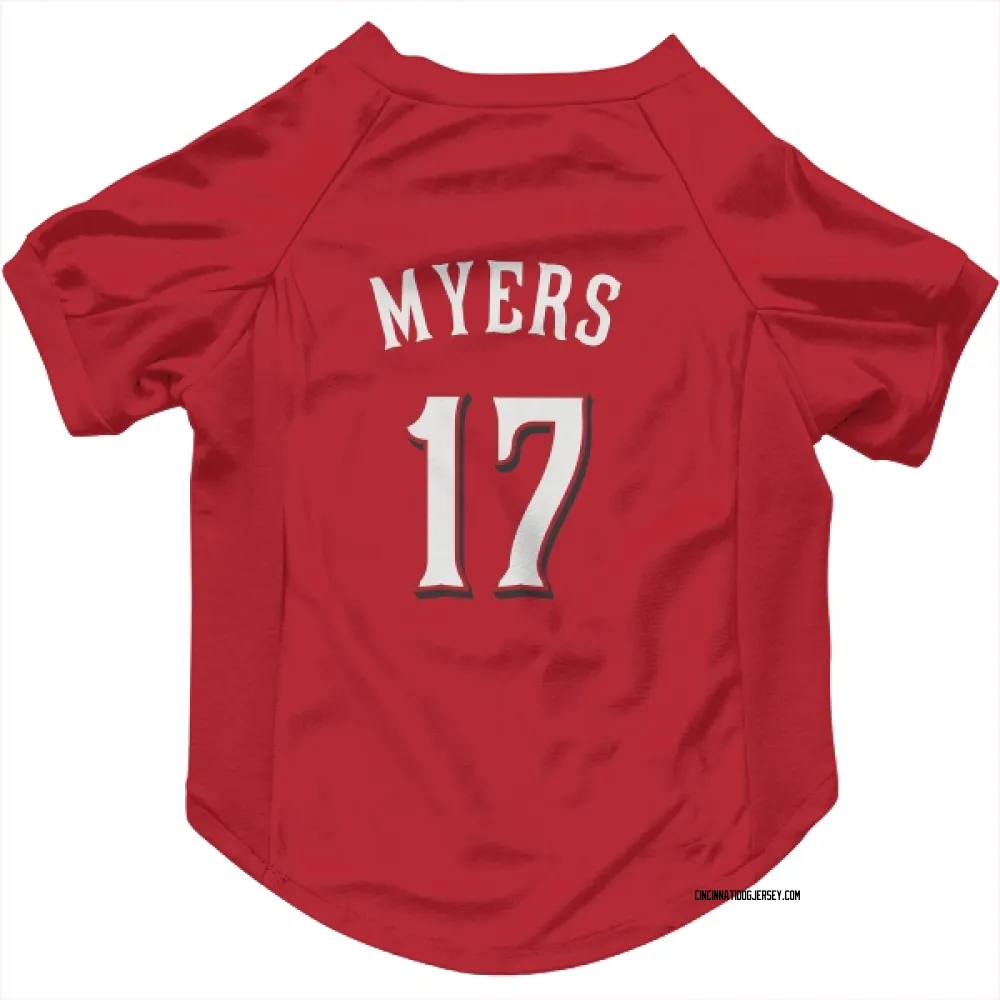 Cincinnati Reds Dane Myers Scarlet Pet Jersey for Dog & Cat