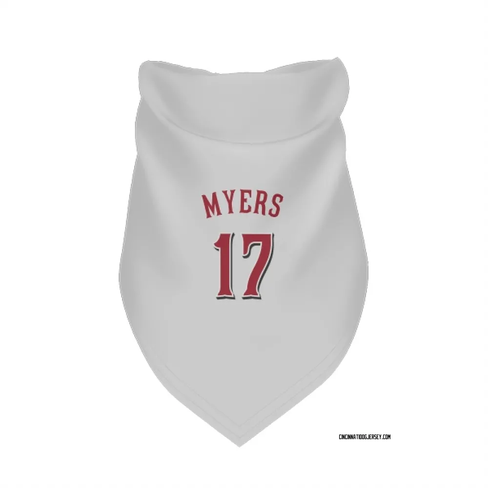 Cincinnati Reds Dane Myers White Pet Bandana for Dog & Cat