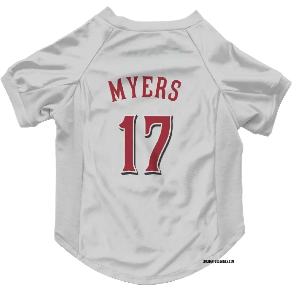 Cincinnati Reds Dane Myers White Pet Jersey for Dog & Cat