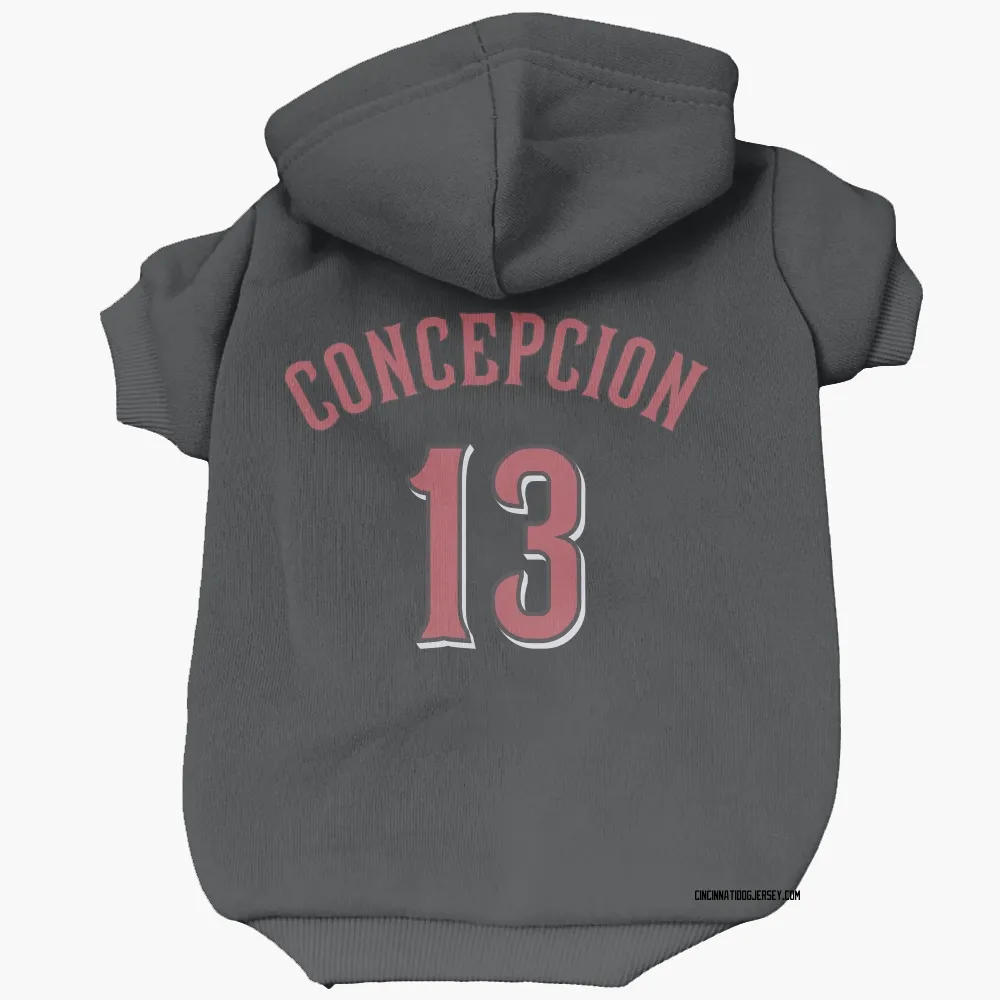 Cincinnati Reds Dave Concepcion Black Pet Hoodie for Dog & Cat