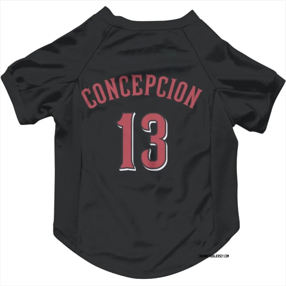 Cincinnati Reds Dave Concepcion Black Pet Jersey for Dog & Cat