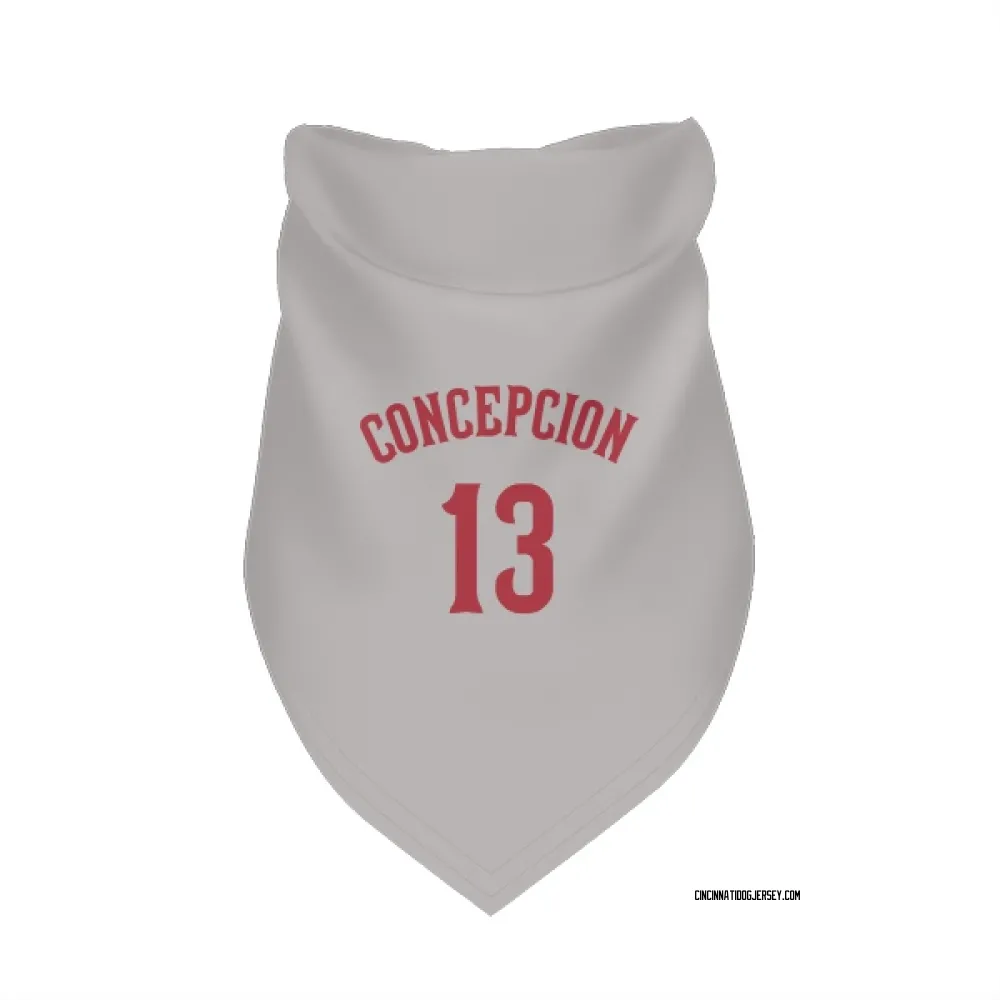Cincinnati Reds Dave Concepcion Gray Pet Bandana for Dog & Cat