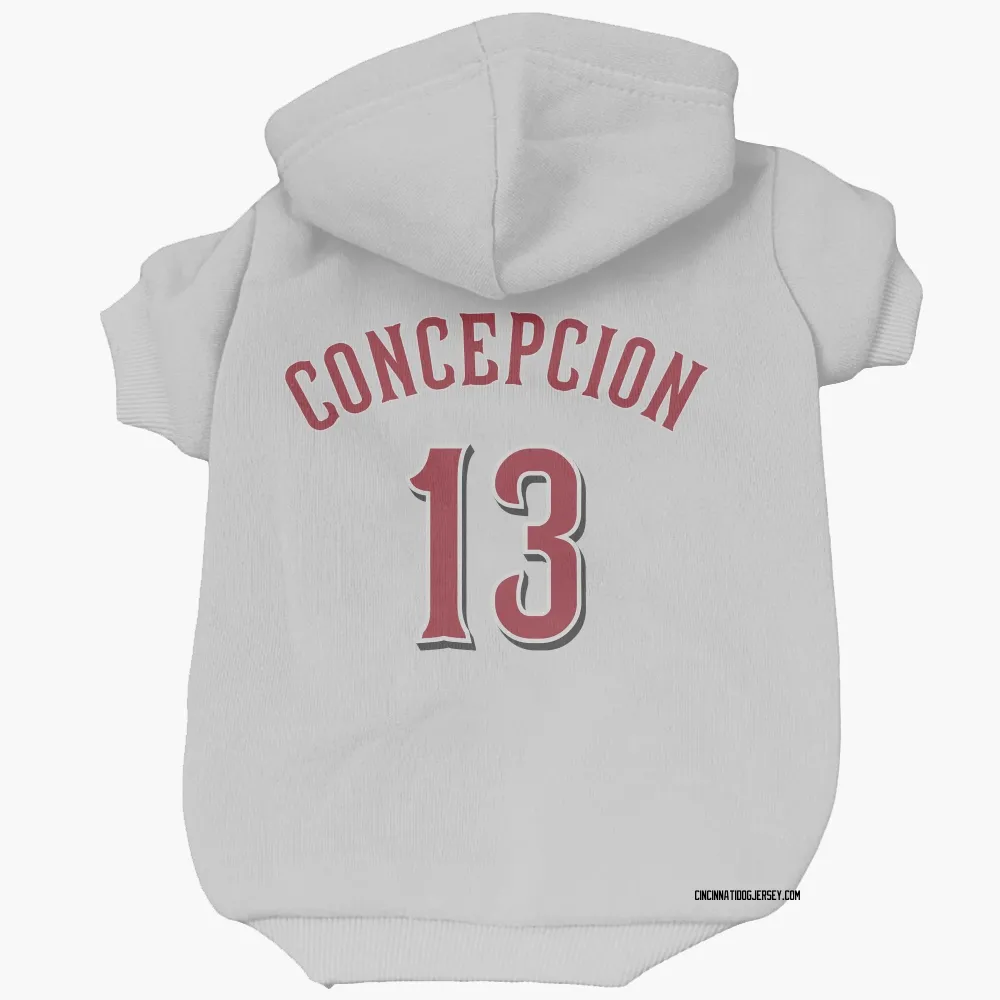 Cincinnati Reds Dave Concepcion White Pet Hoodie for Dog & Cat