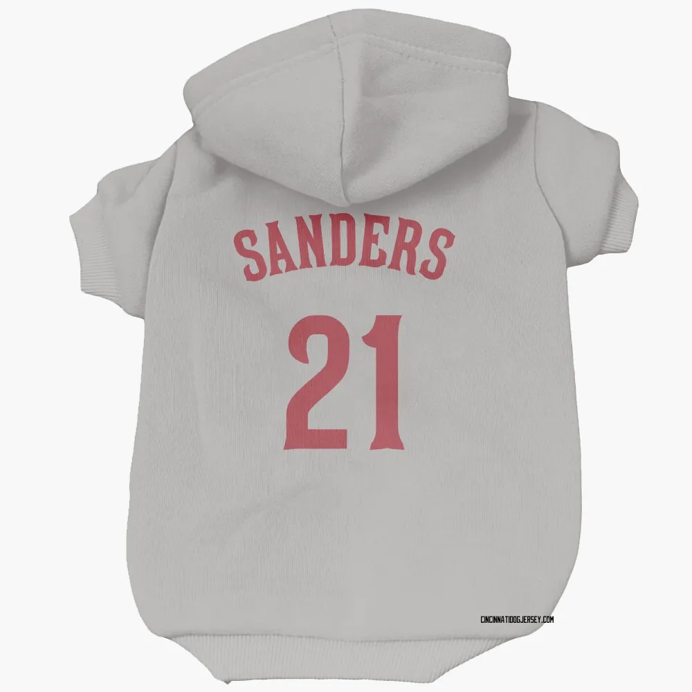 Cincinnati Reds Deion Sanders Gray Pet Hoodie for Dog & Cat