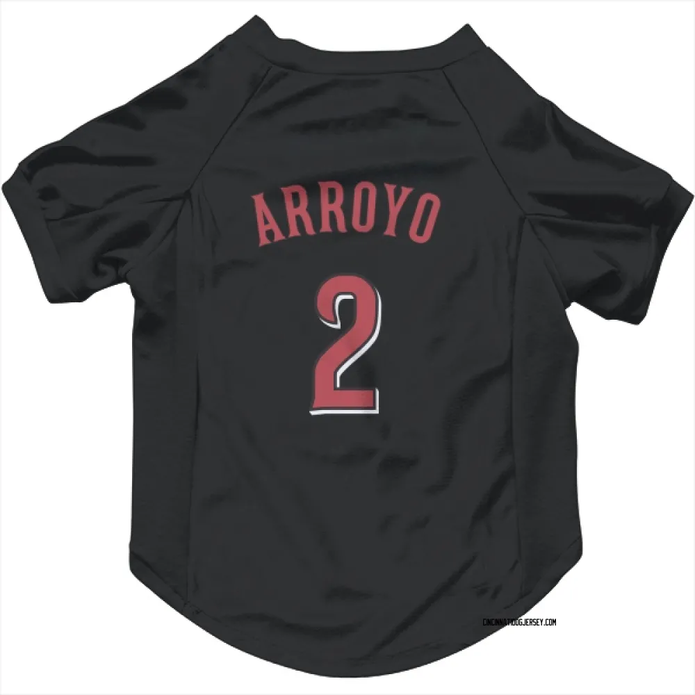 Cincinnati Reds Edwin Arroyo Black Pet Jersey for Dog & Cat