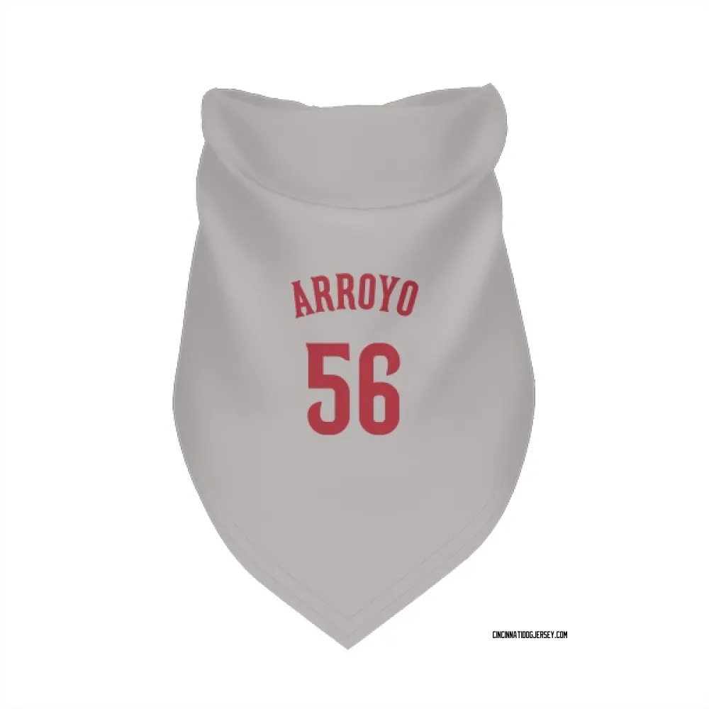 Cincinnati Reds Edwin Arroyo Gray Pet Bandana for Dog & Cat