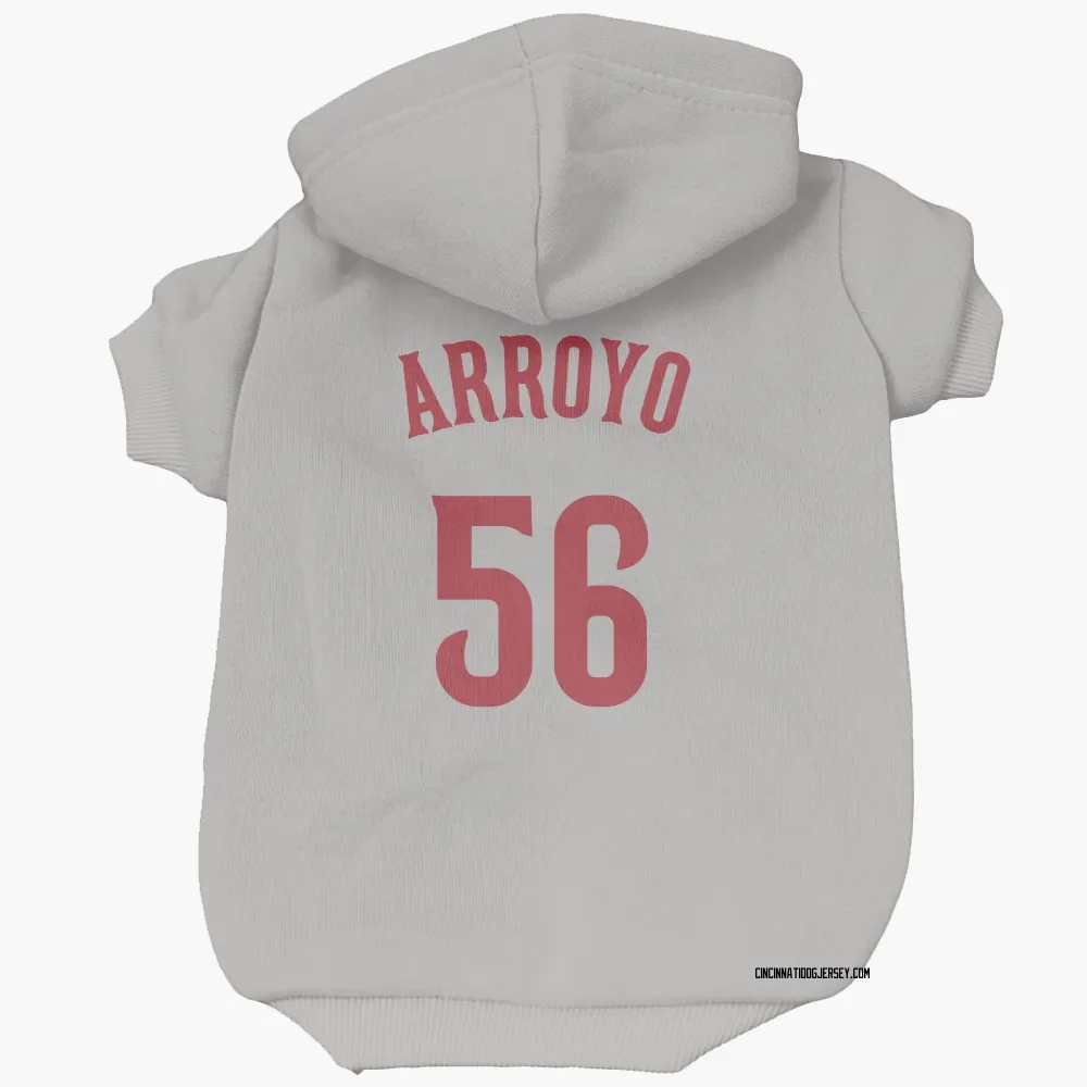 Cincinnati Reds Edwin Arroyo Gray Pet Hoodie for Dog & Cat
