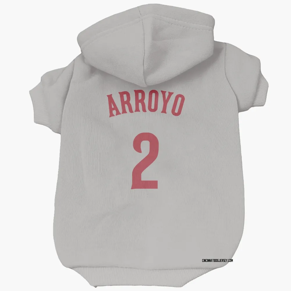 Cincinnati Reds Edwin Arroyo Gray Pet Hoodie for Dog & Cat