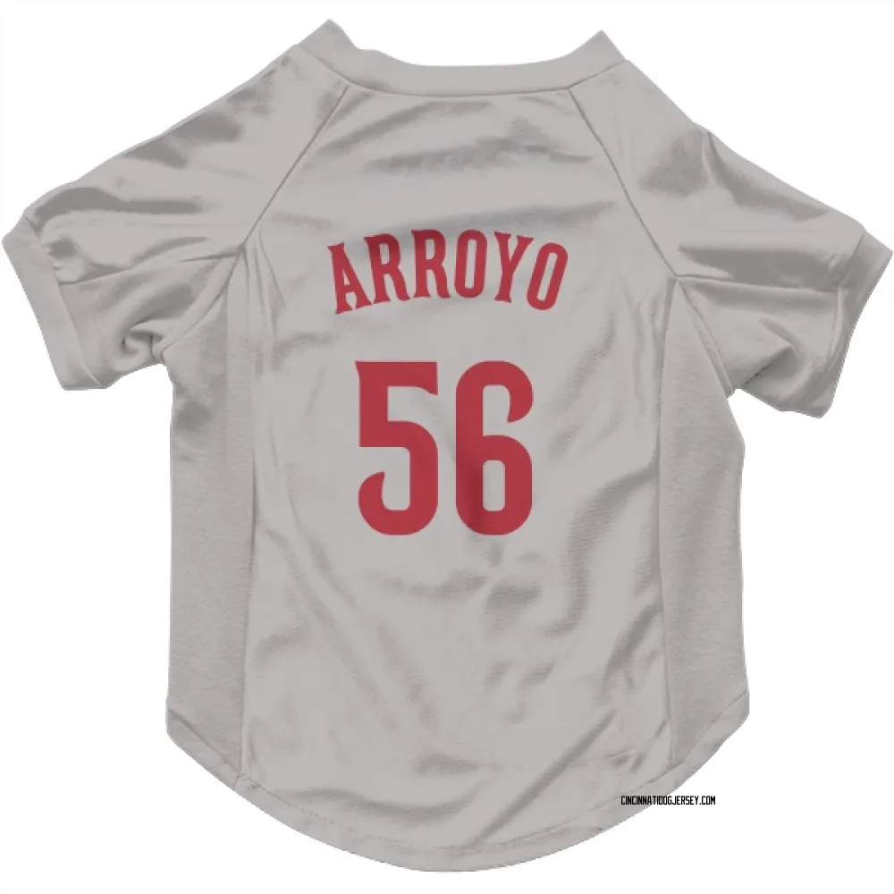 Cincinnati Reds Edwin Arroyo Gray Pet Jersey for Dog & Cat