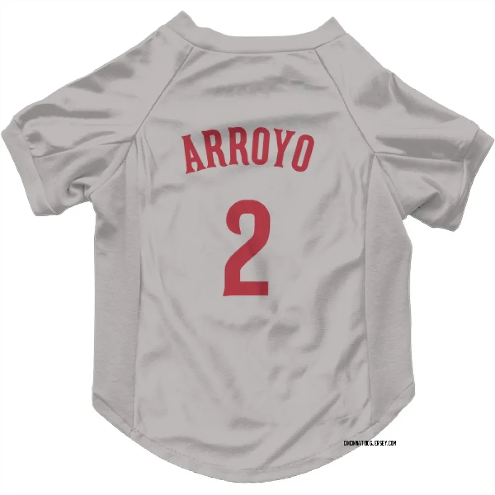 Cincinnati Reds Edwin Arroyo Gray Pet Jersey for Dog & Cat